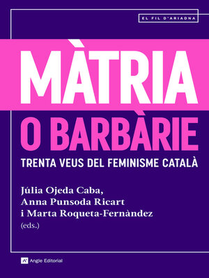 cover image of Màtria o barbàrie